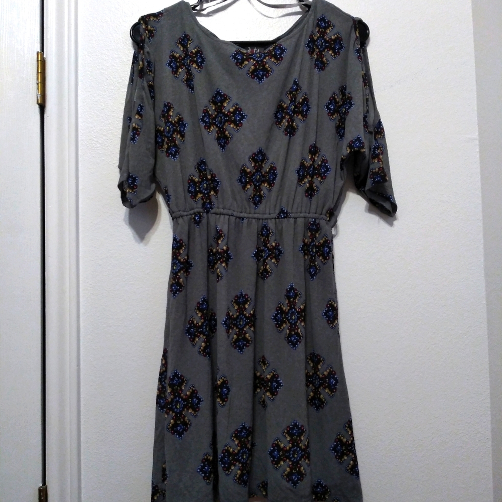 Gray/Printed/Mini Dress